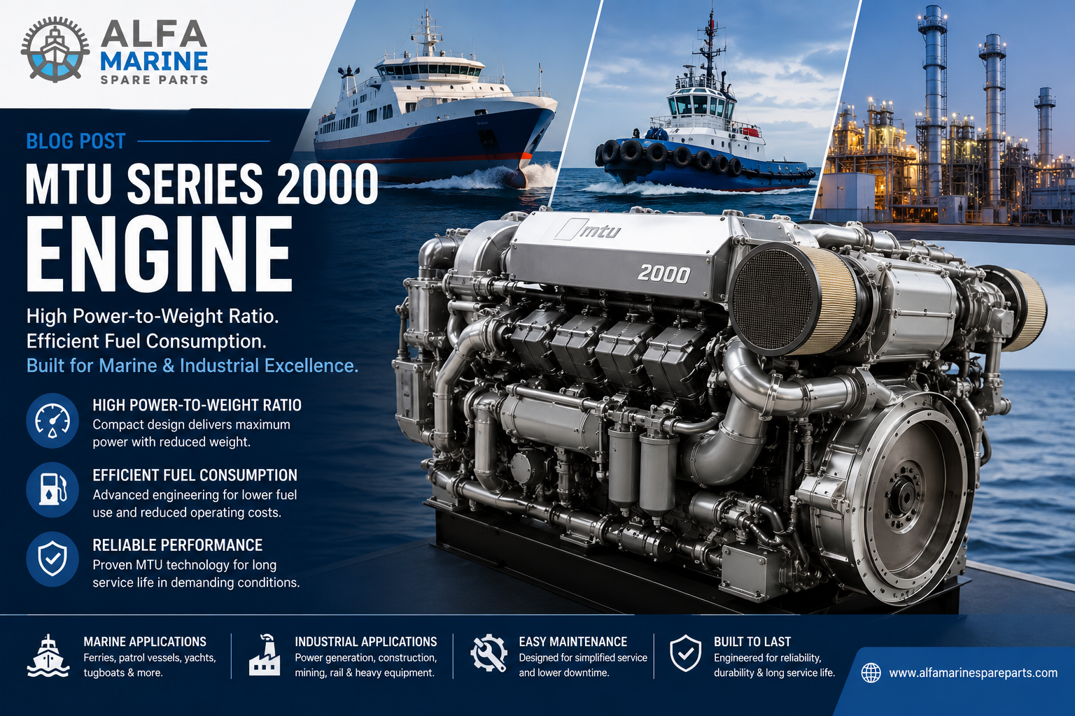 MTU Series 2000 Engine | High Power, Fuel Efficiency & Marine Reliability
