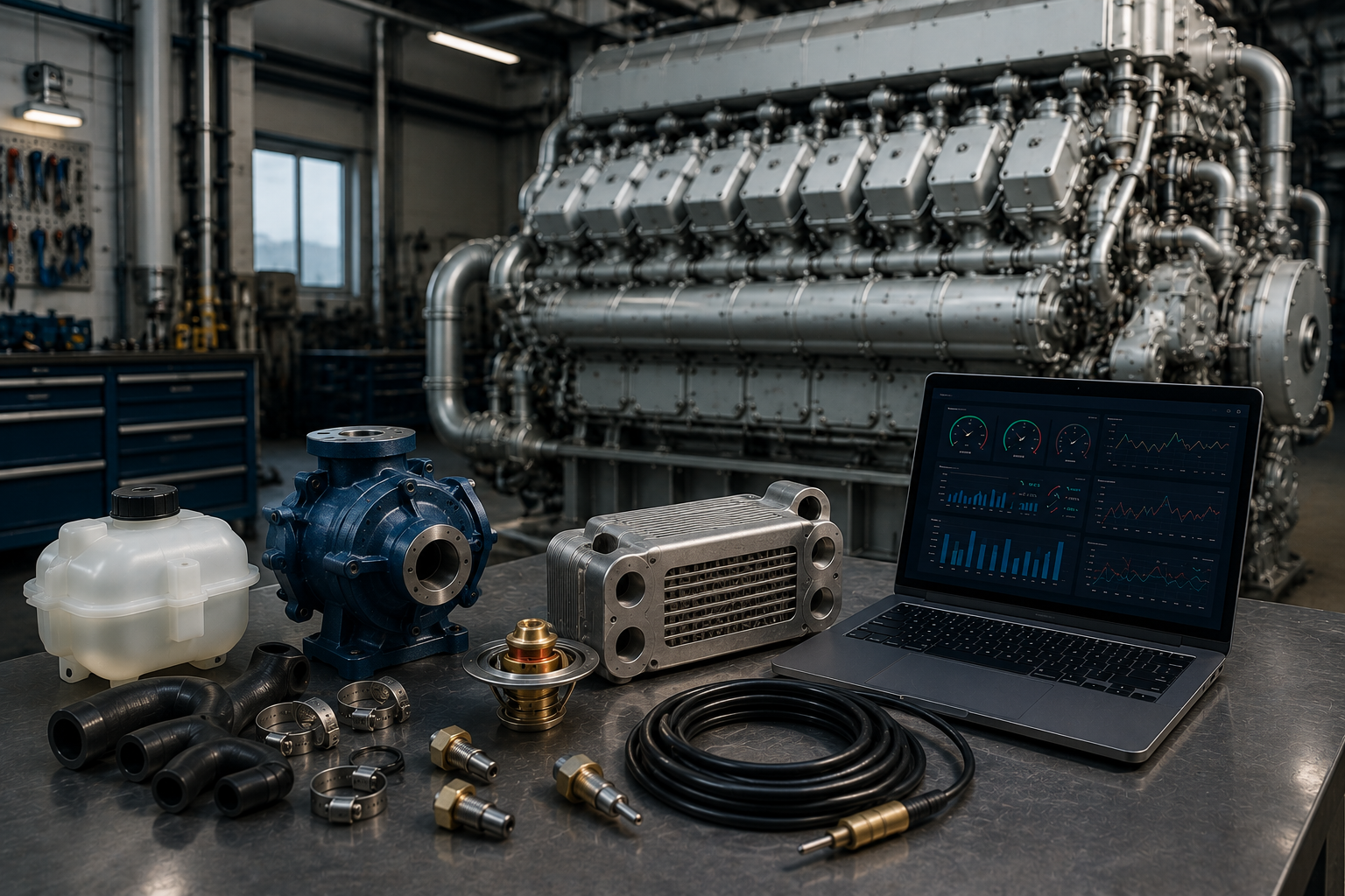 MTU 16V 2000 M61 Spare Parts: Cooling & Engine Monitoring