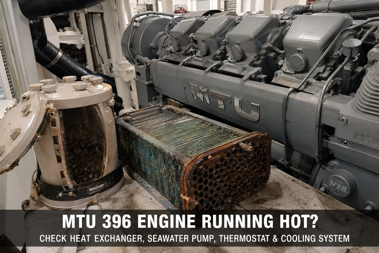 MTU 396 Engine Problems, Cooling Checks and Technical Troubleshooting