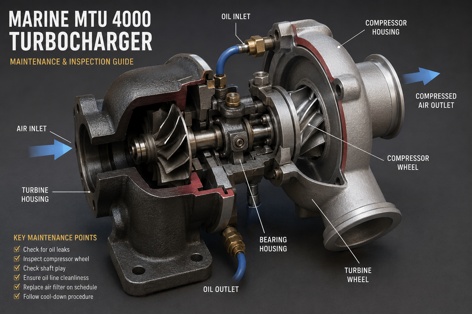 Marine MTU 4000 Turbocharger Maintenance Guide