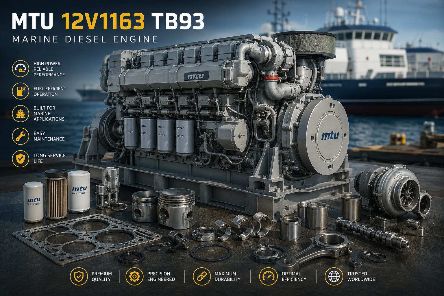 MTU 12 V 1163 TB93 Marine Diesel Engine Maintenance Guide & FAQ
