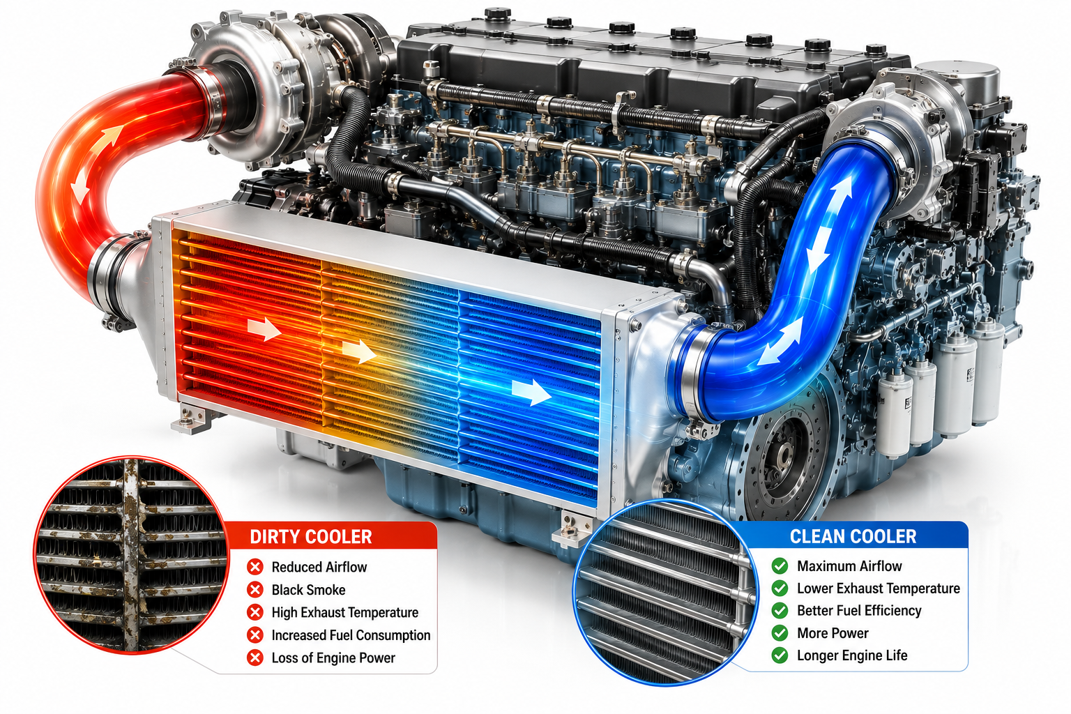 Deutz Marine Engine Black Smoke? Charge Air Cooler Troubleshooting Guide