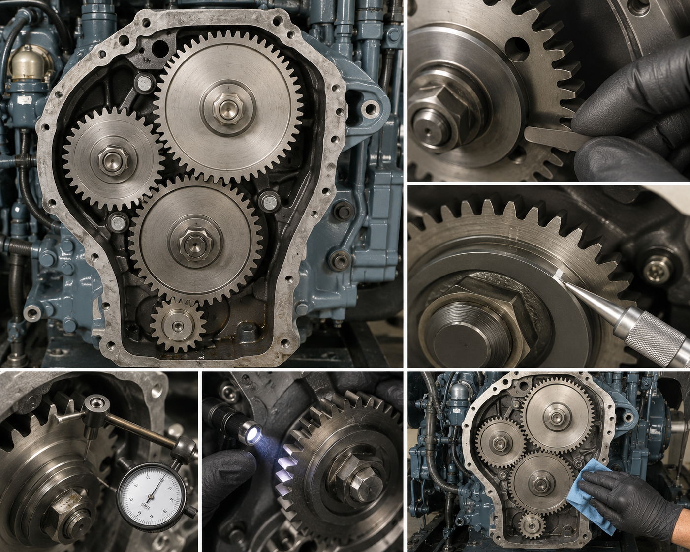 MTU 10V 2000 M94 Timing Gear Inspection Guide | Alfa Marine Spare Parts