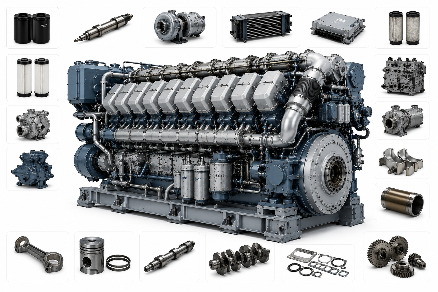 MTU 12V4000 M90 Parts | Alfa Marine Spare Parts