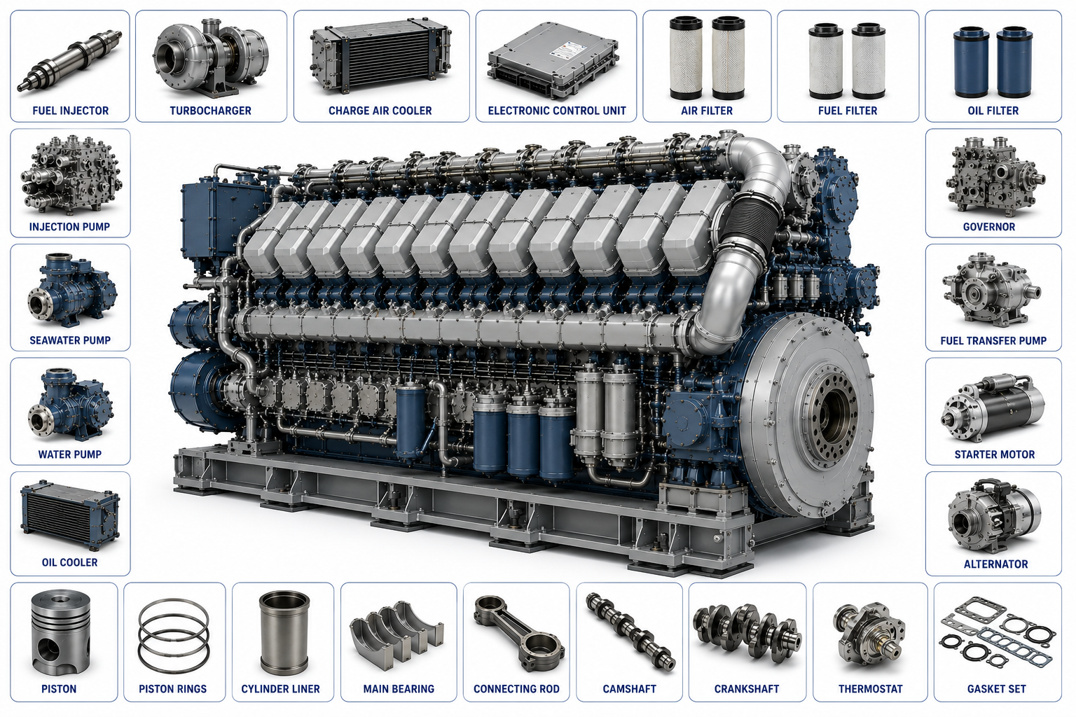 MTU 20V4000 M73L Parts | Alfa Marine Spare Parts