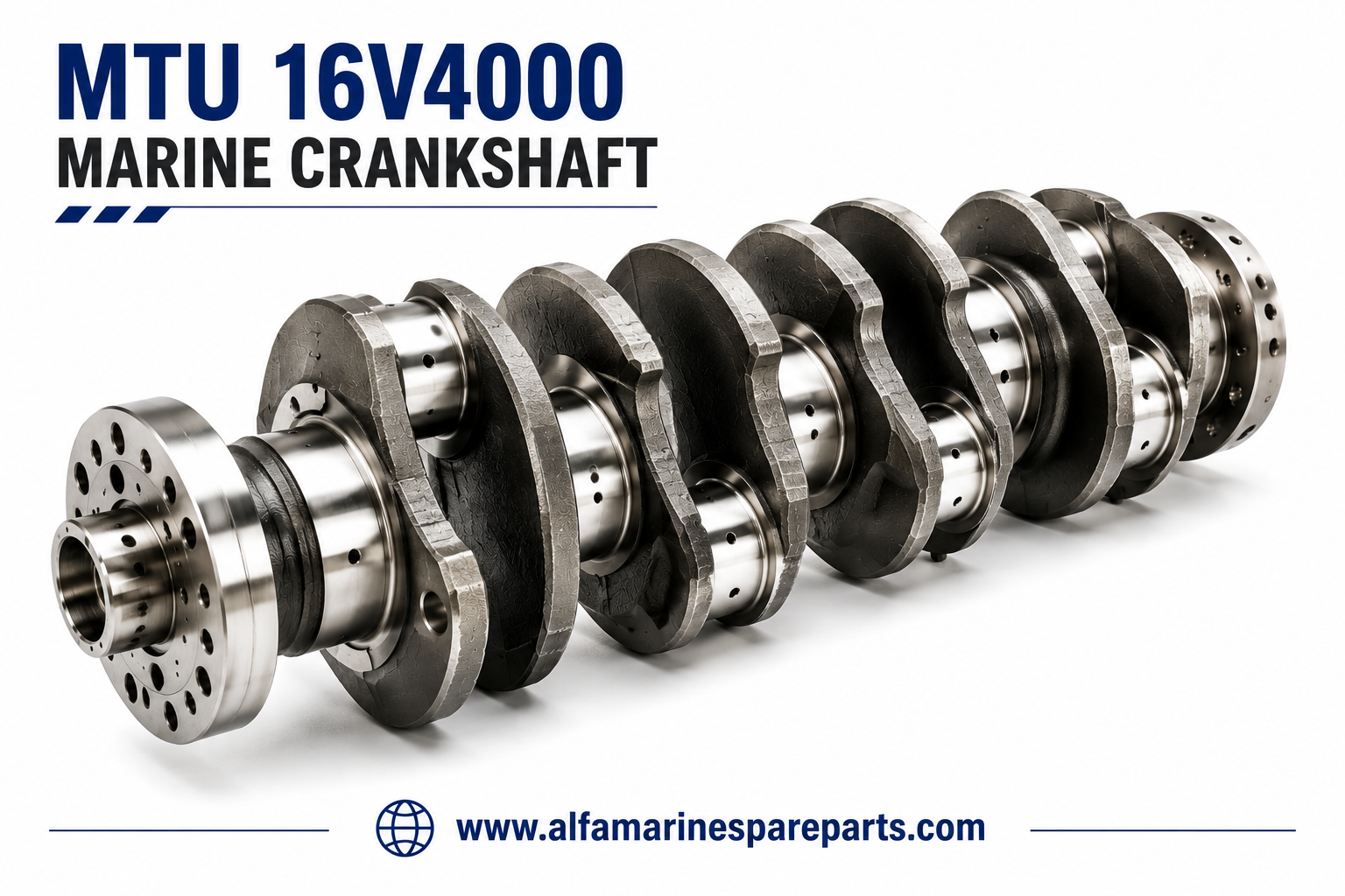 MTU 16V4000 Marine Crankshaft | Alfa Marine Spare Parts