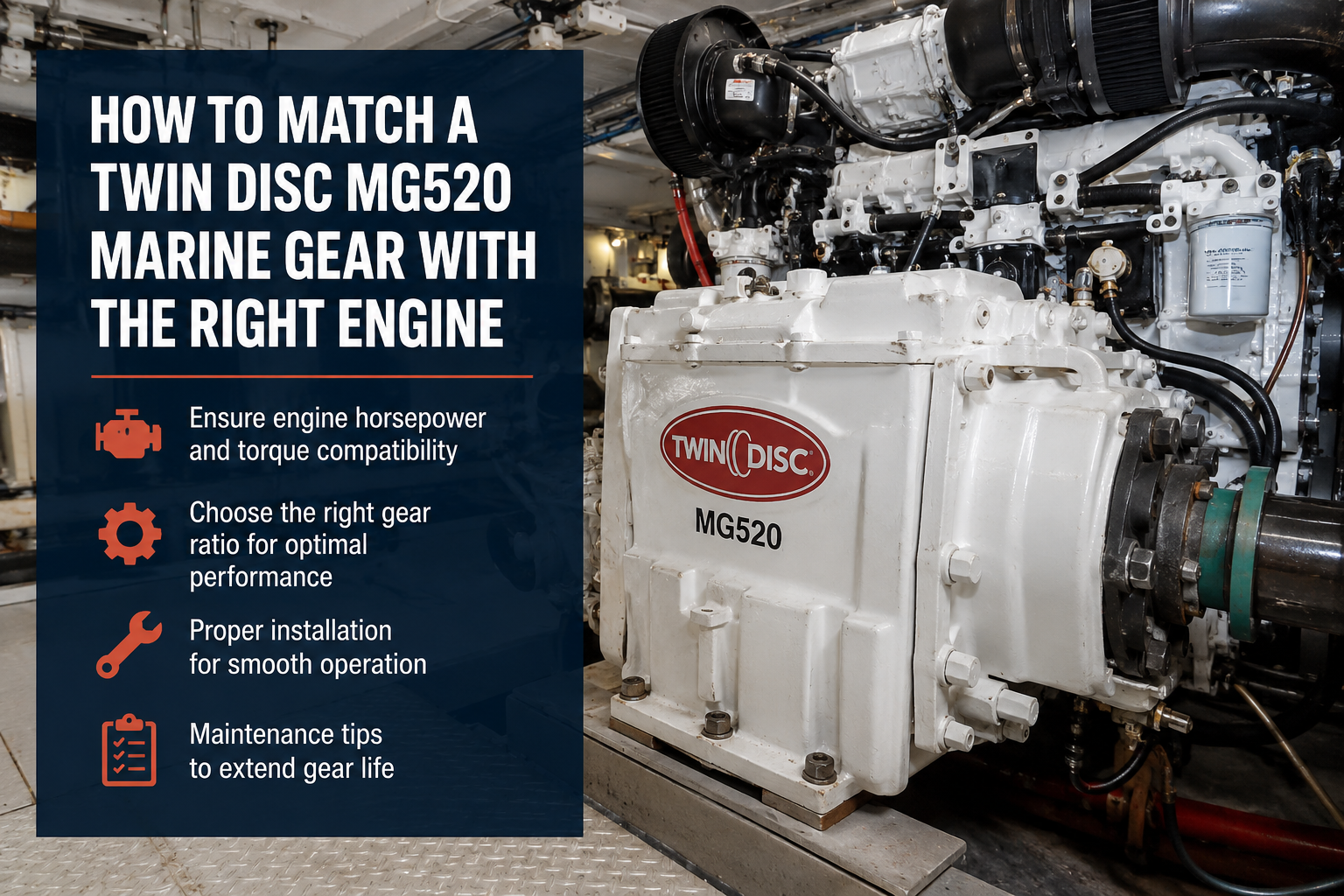 Twin Disc MG520 Marine Gear | Engine Compatibility Guide
