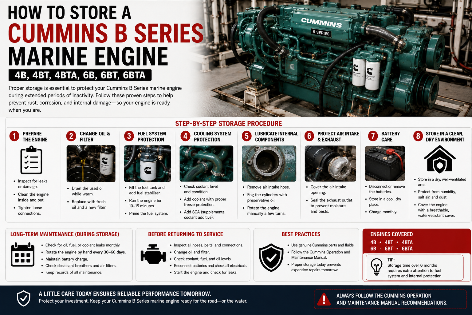 Cummins B Series Marine Engine Storage Guide