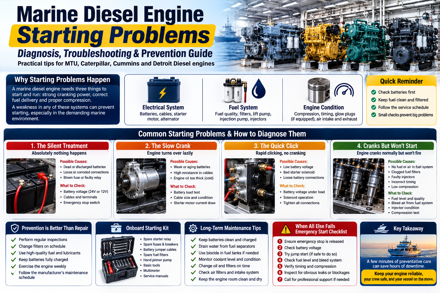 Marine Diesel Engine Starting Problems Guide