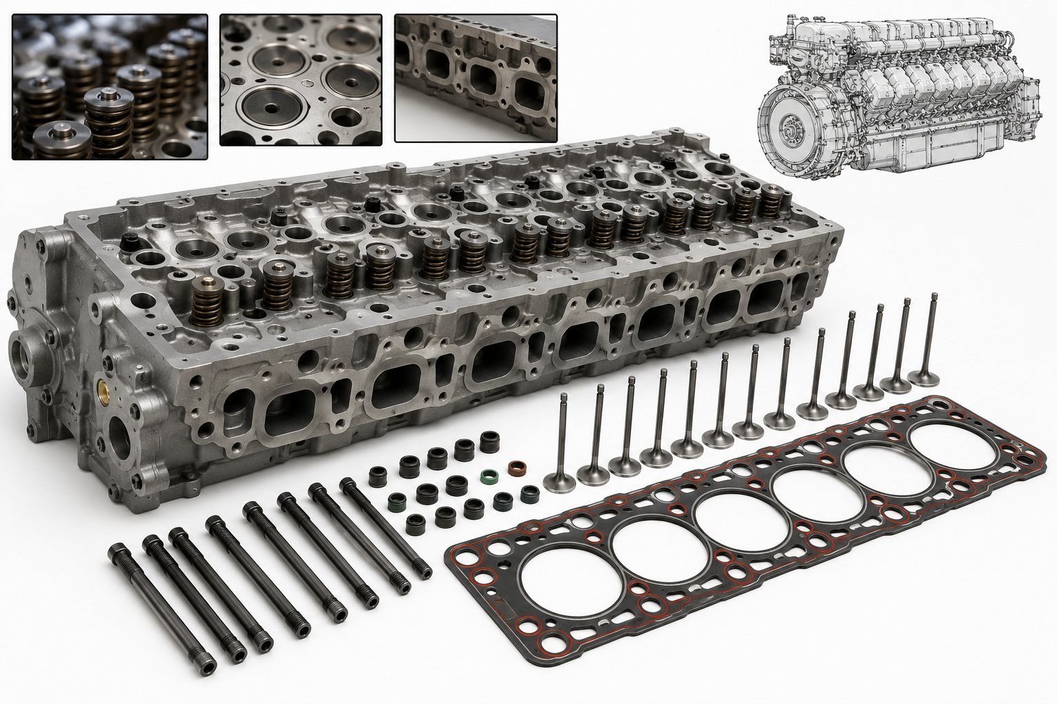 MTU 16V 2000 M91 Cylinder Head | Marine Engine Guide