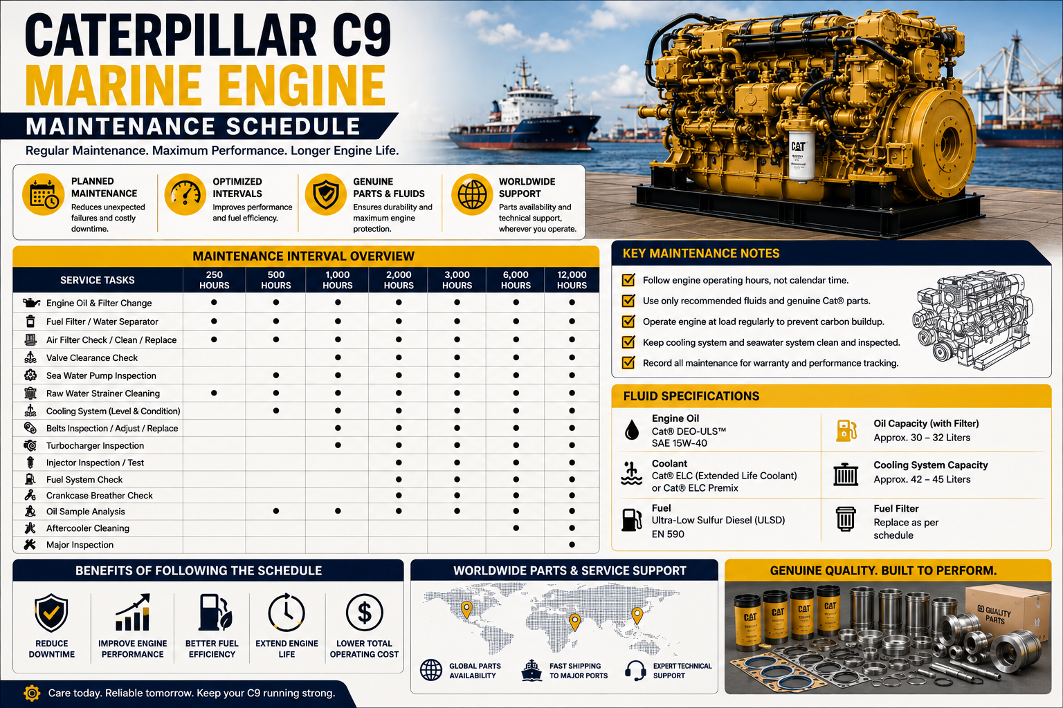 Caterpillar C9 Marine Engine Maintenance Schedule