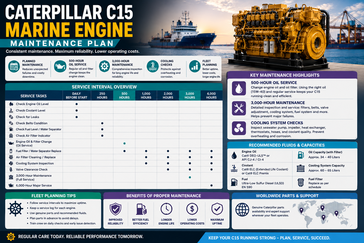 Caterpillar C15 Marine Engine Maintenance Schedule