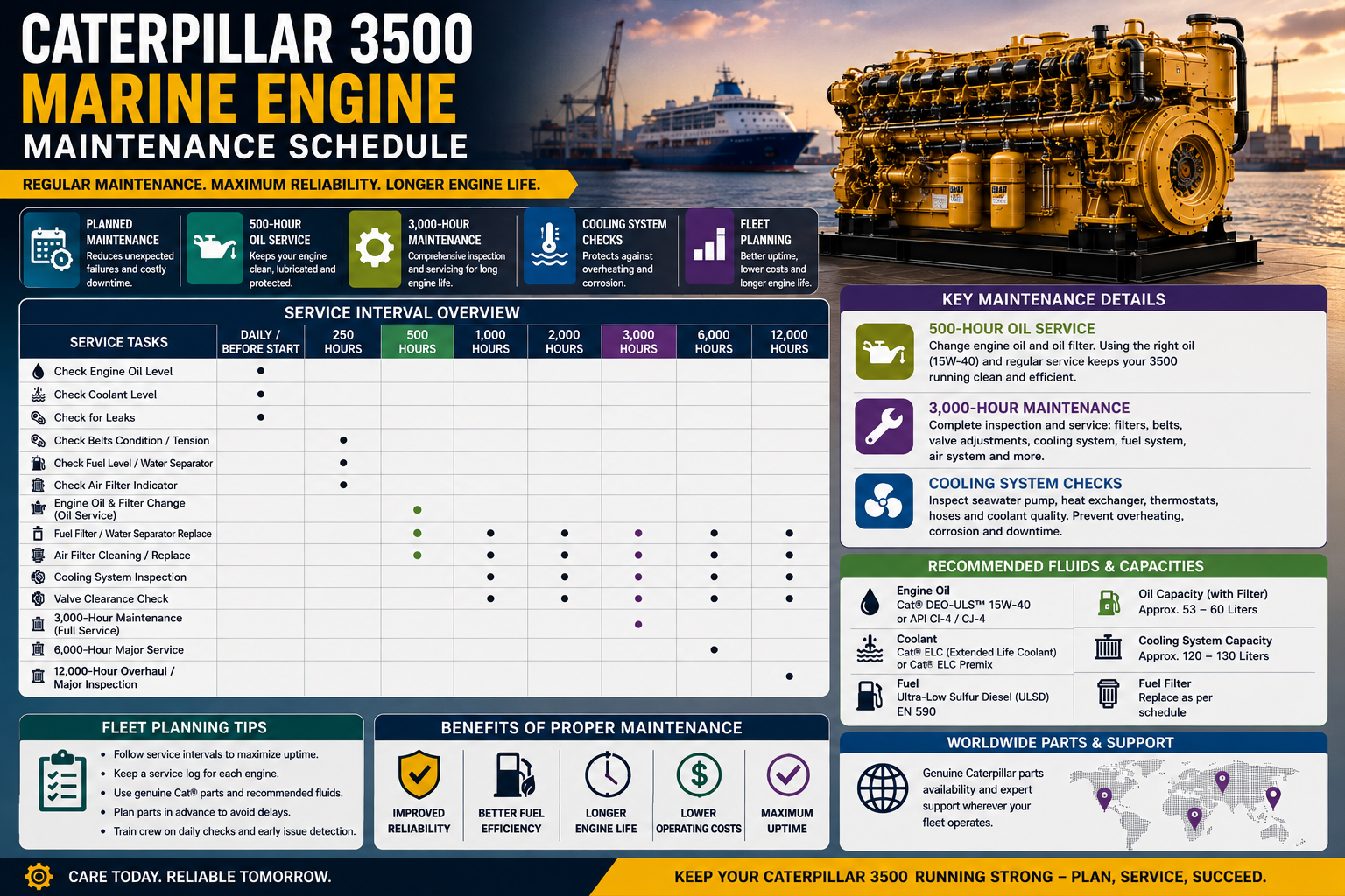 Caterpillar 3500 Marine Engine Maintenance Schedule