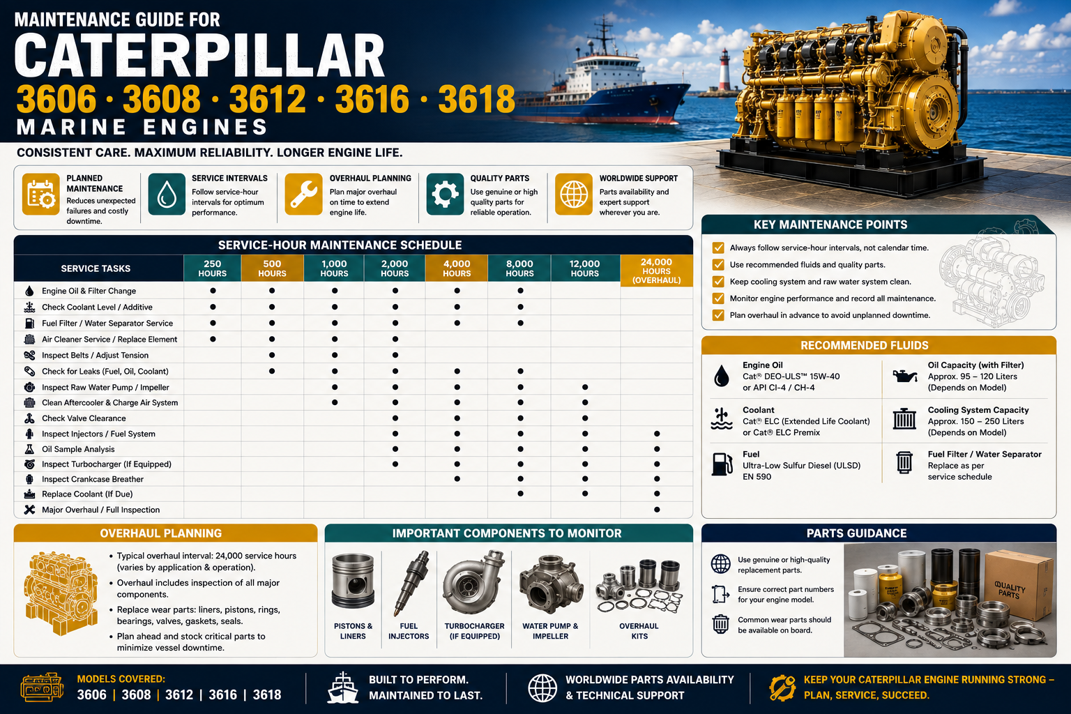 Caterpillar 3600 Marine Engine Maintenance Schedule