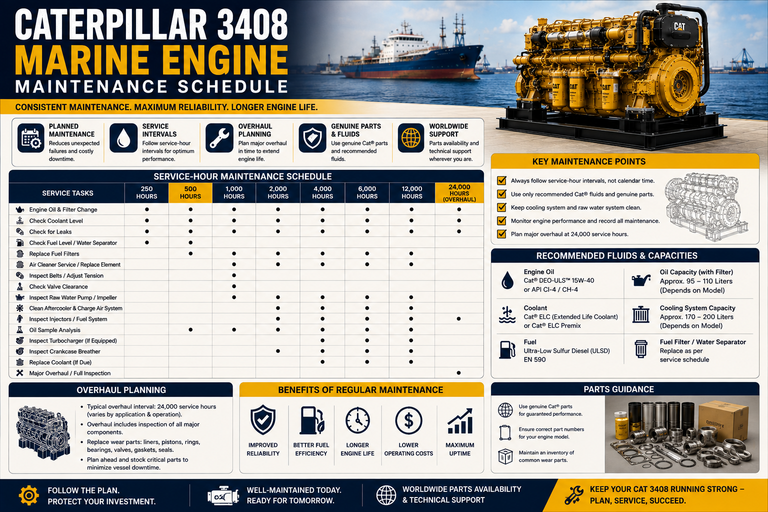 Caterpillar 3408 Marine Engine Maintenance Schedule