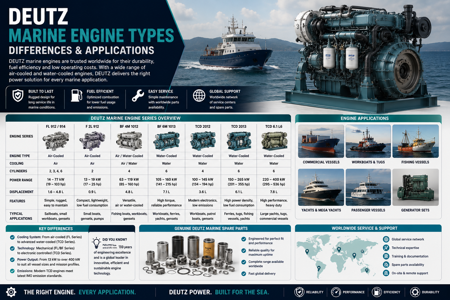 DEUTZ Marine Engine Types: Differences & Applications