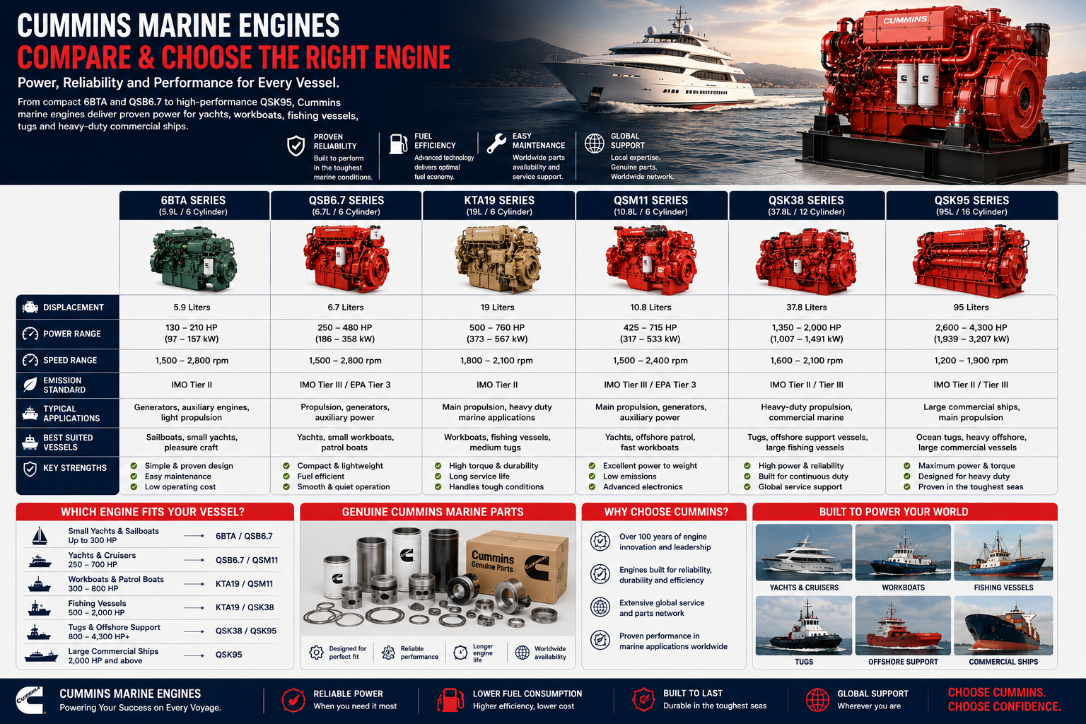 Cummins Marine Engine Types & Applications