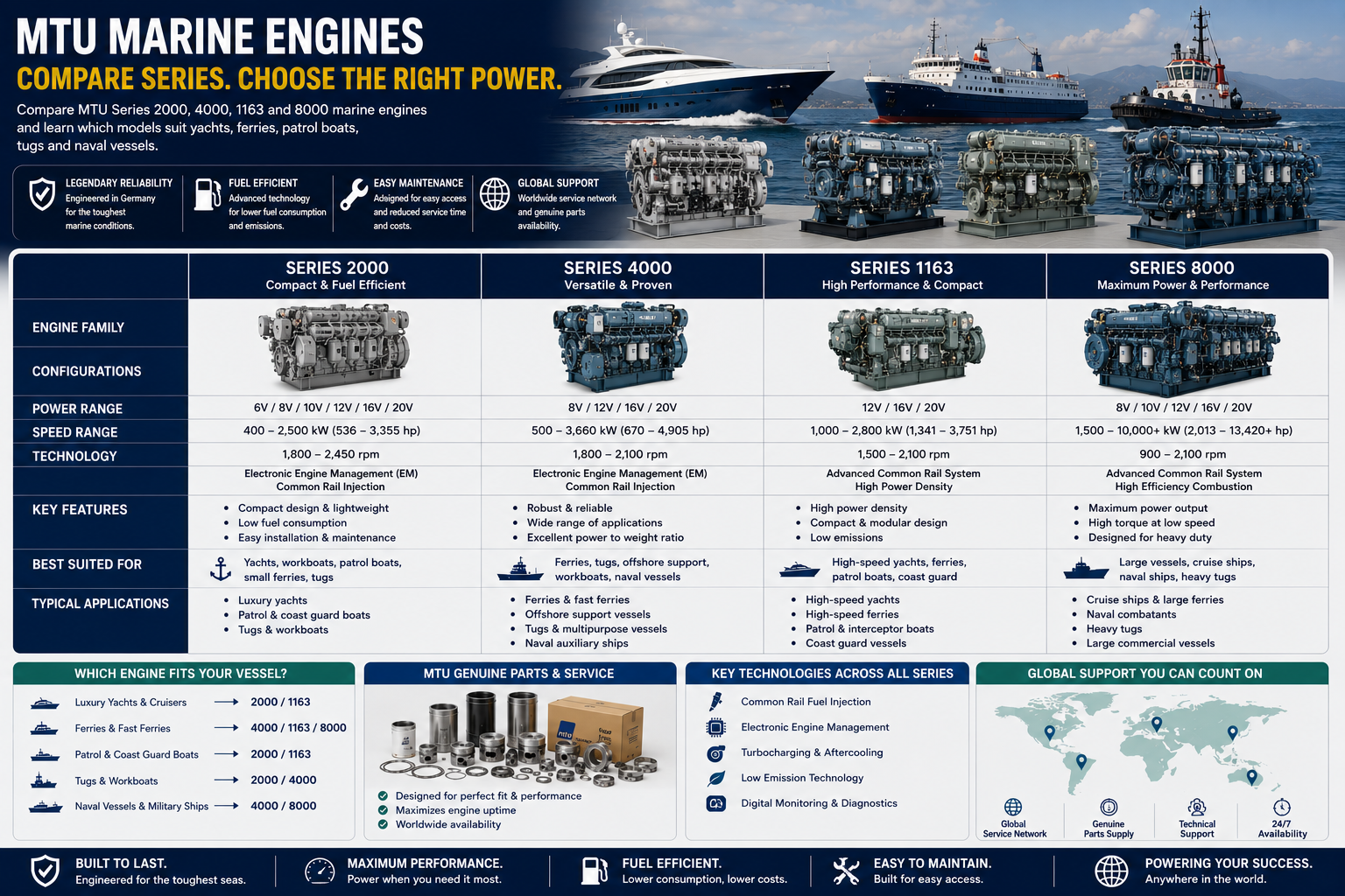MTU Marine Engine Types & Applications