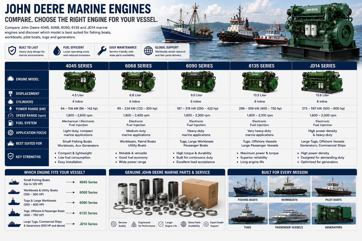 John Deere Marine Engine Types & Applications