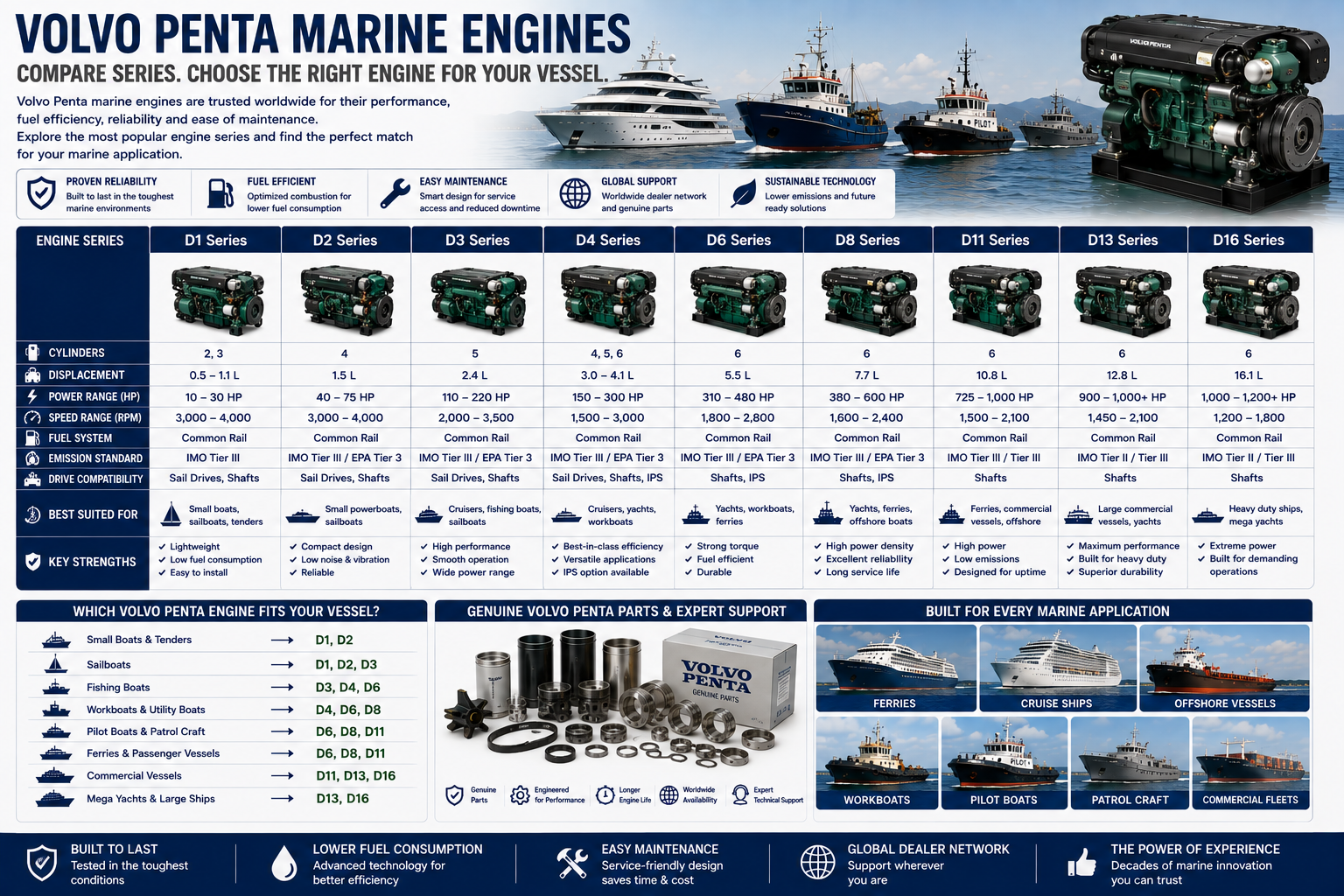 Volvo Penta Marine Engine Types & Applications