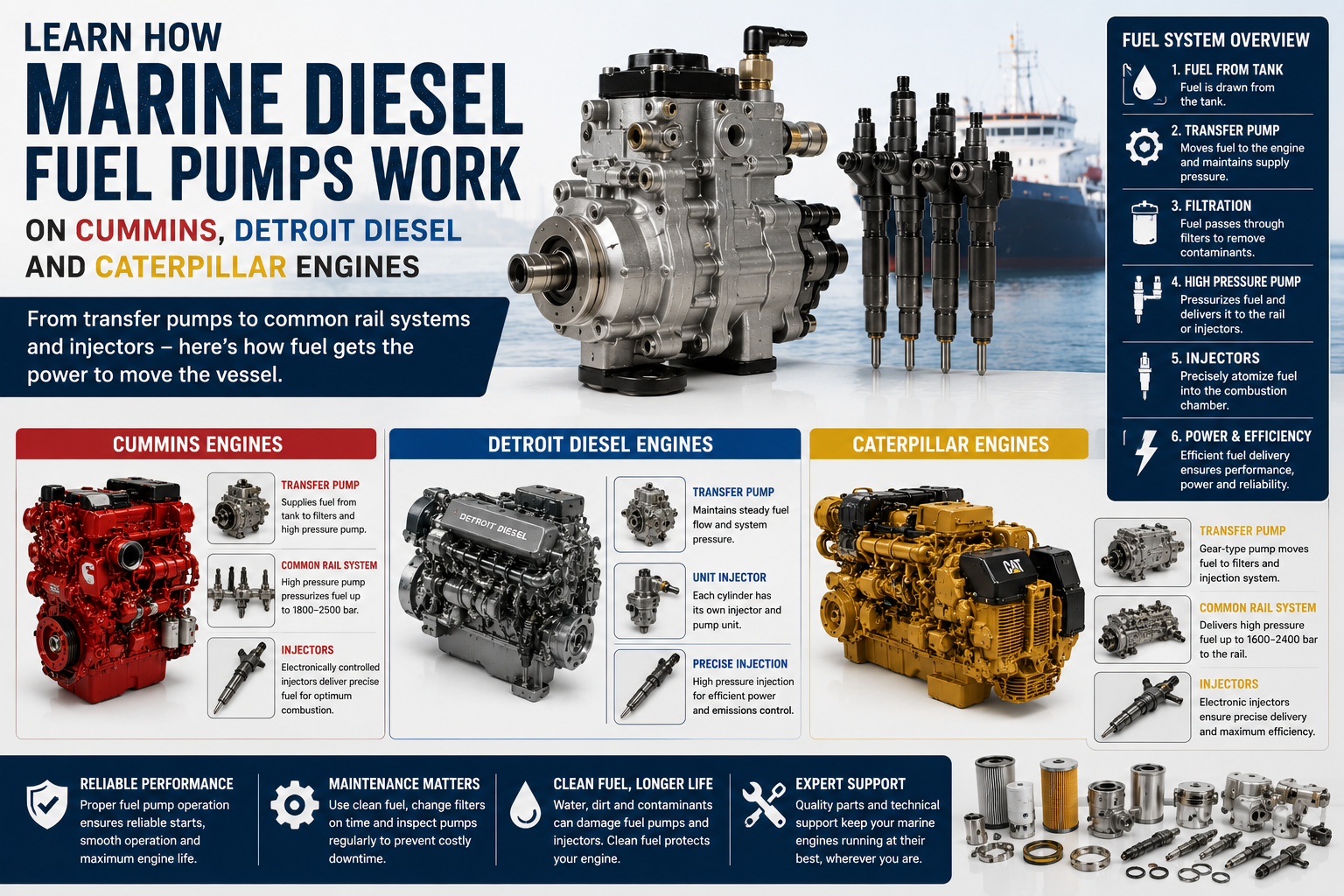Marine Diesel Engine Fuel Pumps Explained