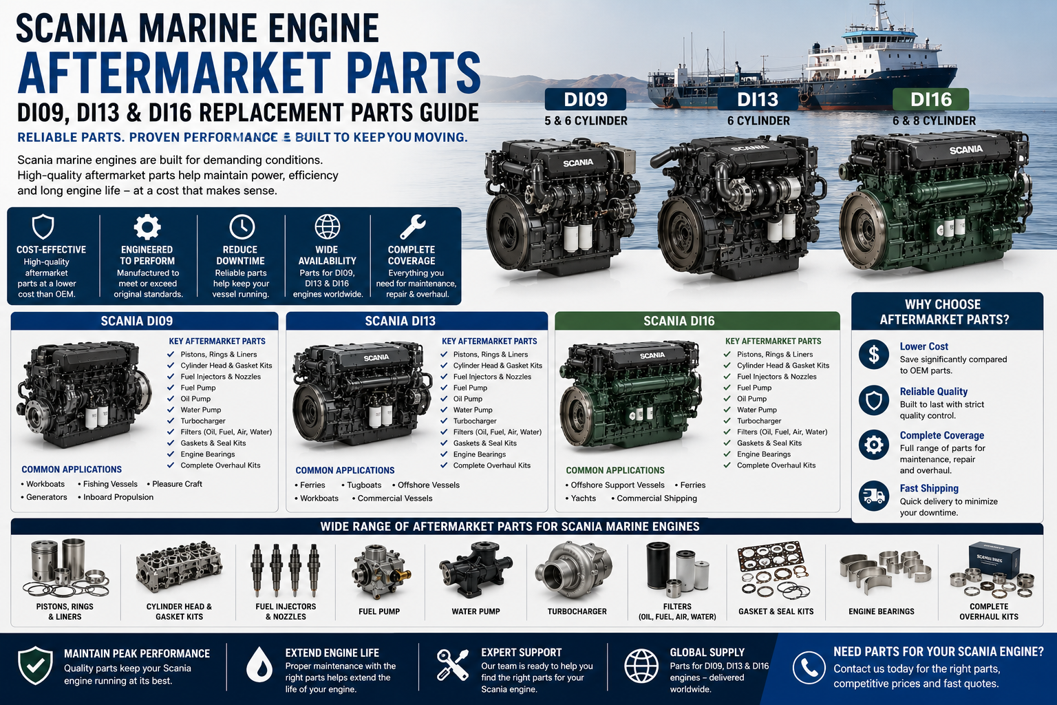 Scania DI09, DI13 & DI16 Aftermarket Parts