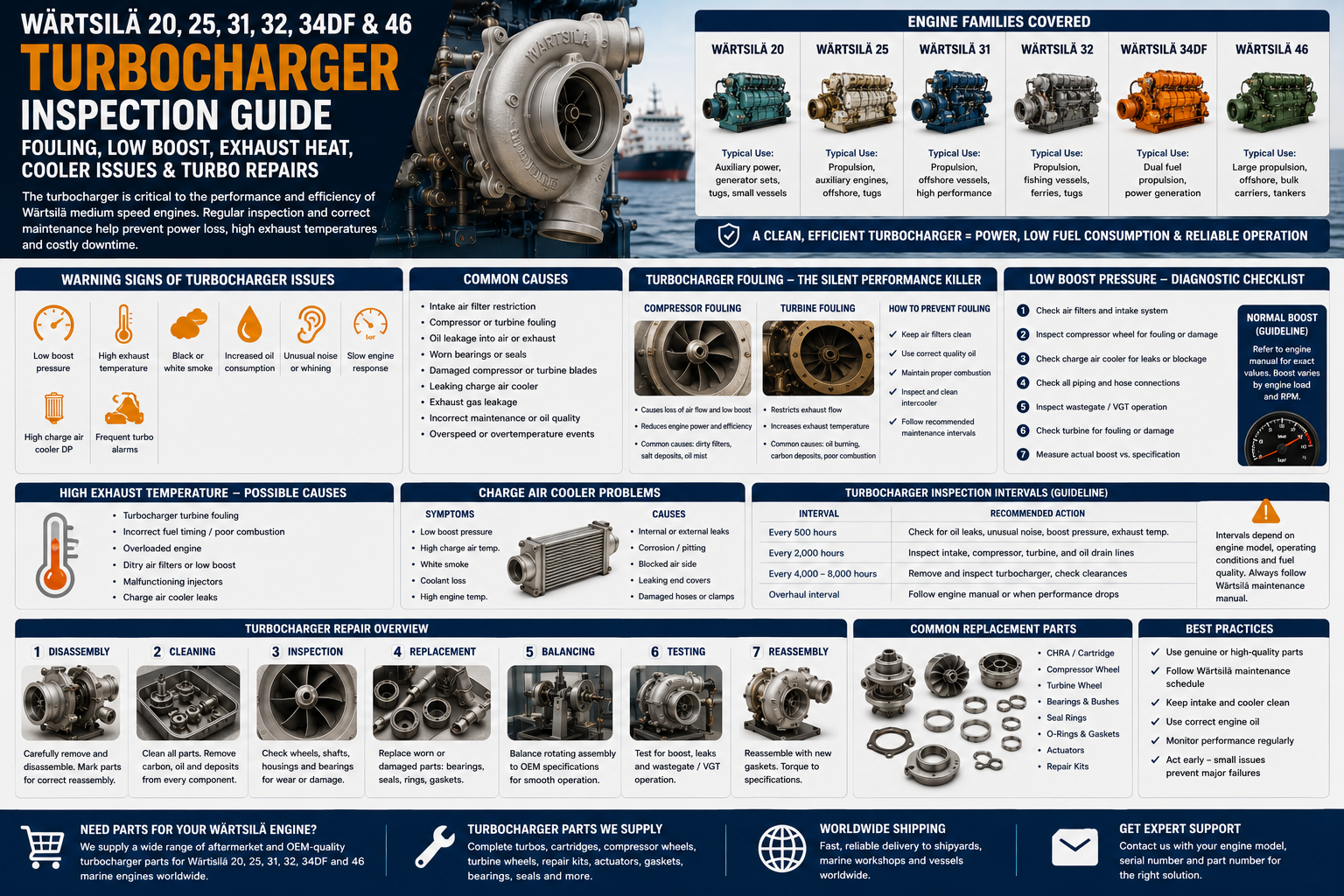 Wärtsilä Turbocharger Inspection & Repair Guide