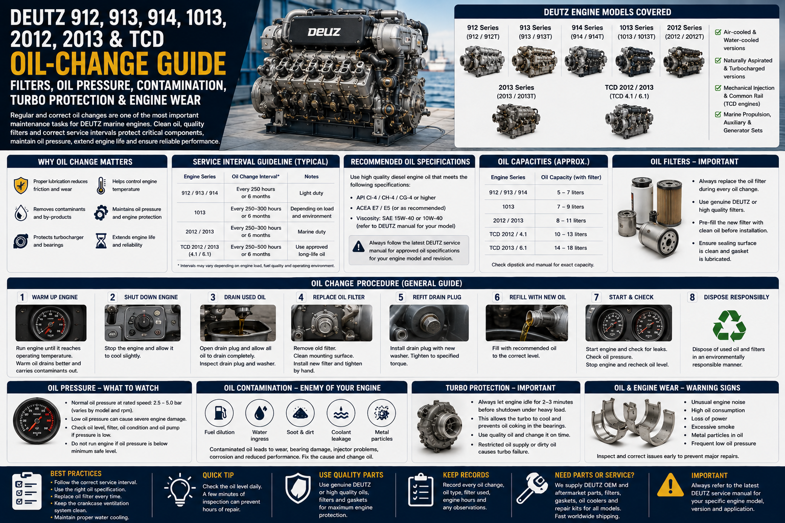 DEUTZ Marine Engine Oil & Filter Changes