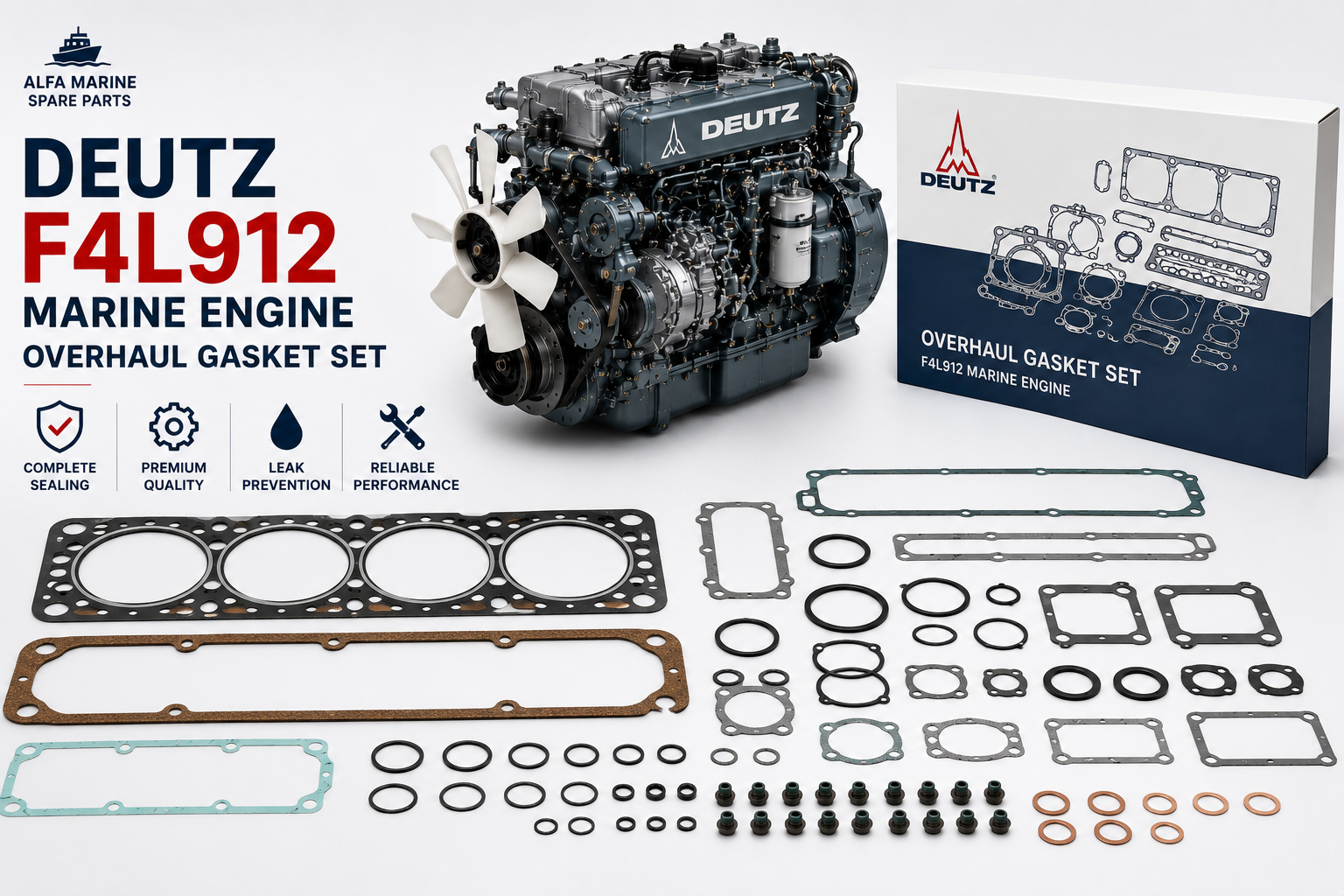 DEUTZ F4L912 Overhaul Gasket Set | Marine Engine Rebuild Guide