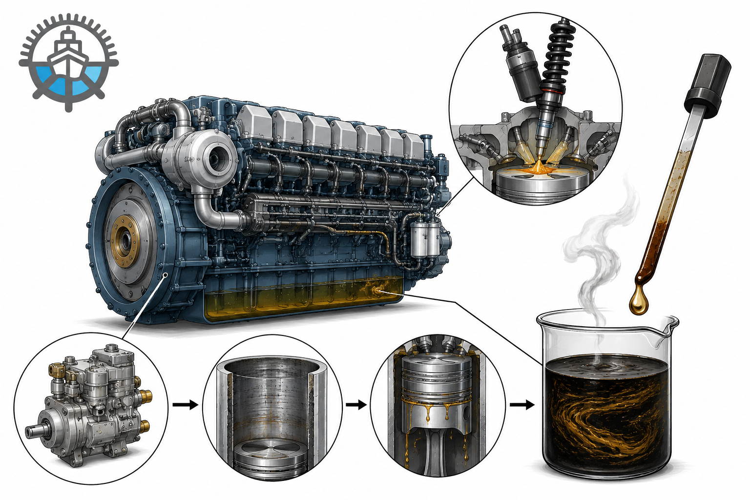 Komatsu Marine Engine Oil Smells Like Diesel? Causes