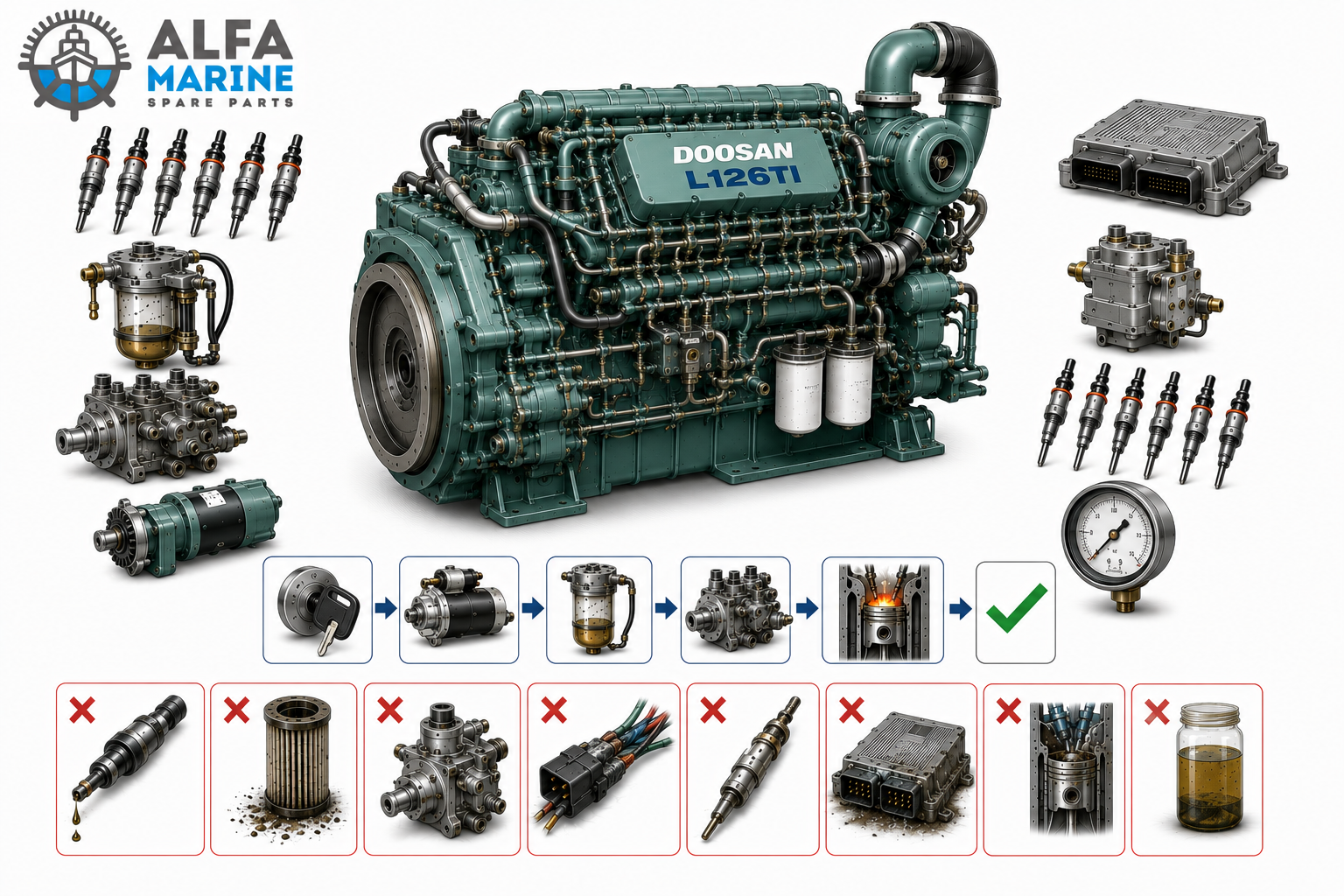 Doosan L126TI Marine Hard to Start Hot: Causes & Parts