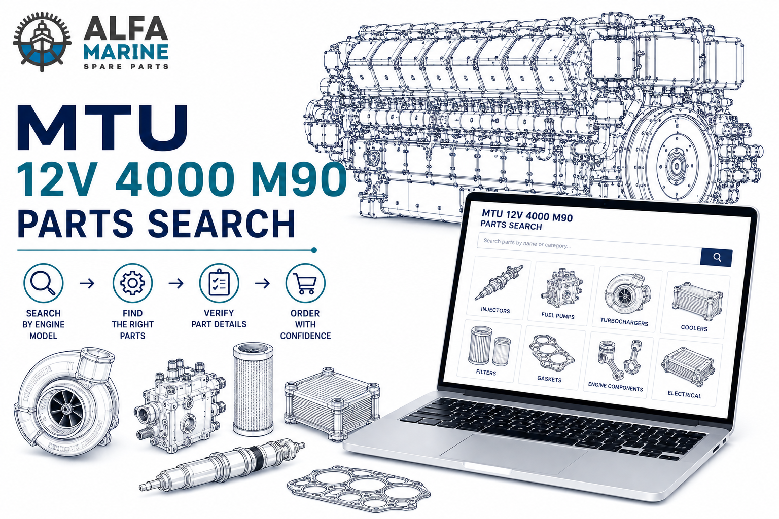 MTU 12V 4000 M90 Parts Search | Worldwide Engine Supply