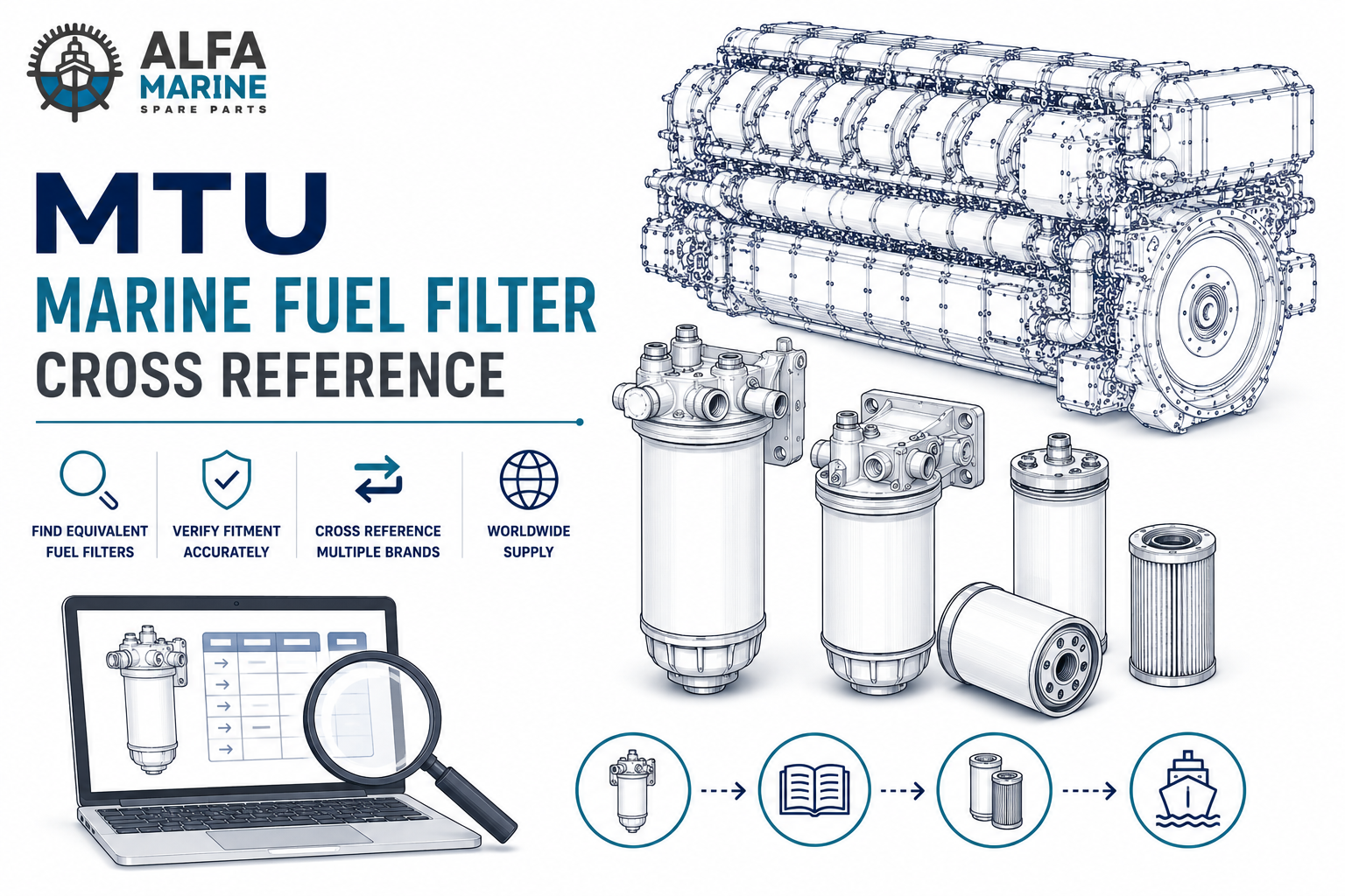 MTU Fuel Filter Cross Reference | Part Number Guide