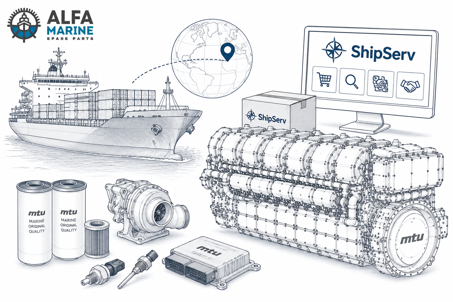 MTU Marine Supply ShipServ | Engine Parts Sourcing Guide