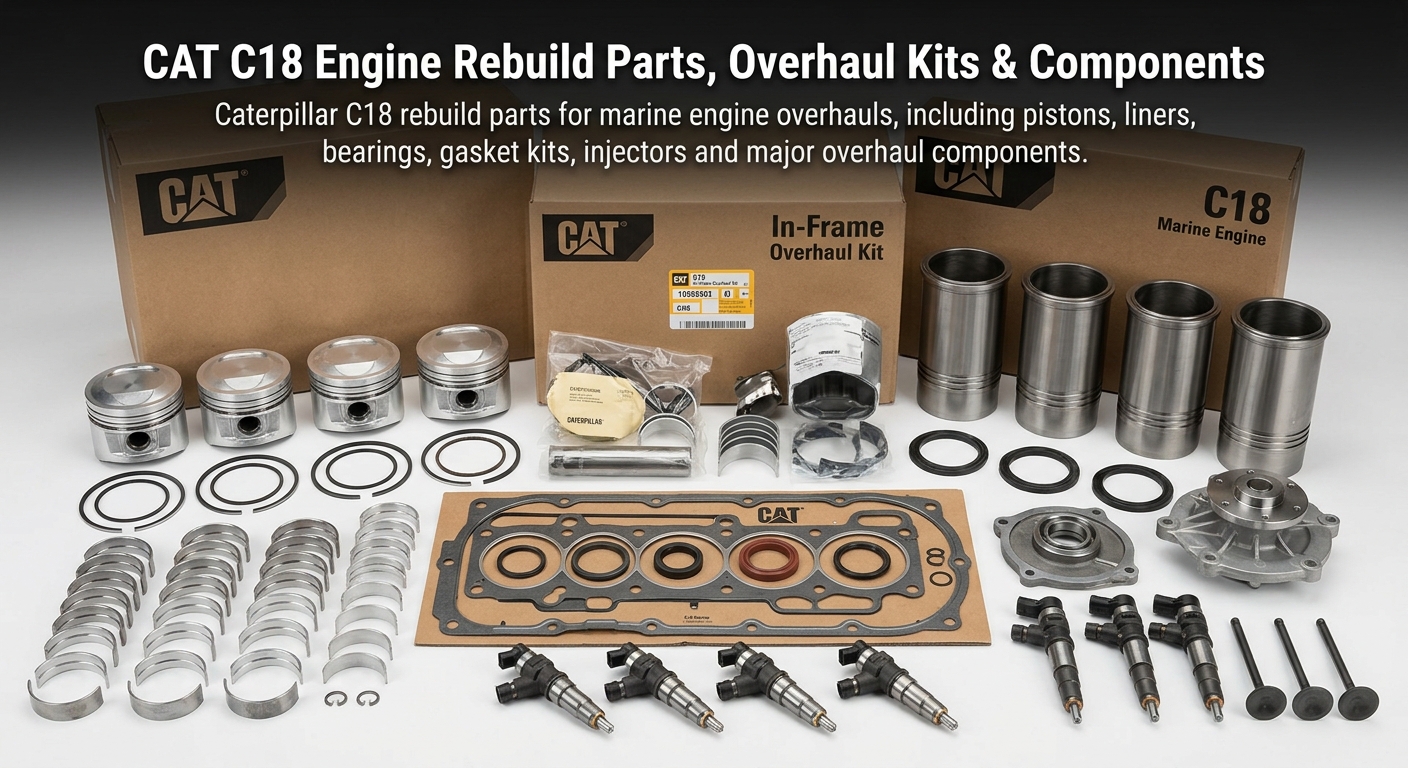 CAT C18 Engine Rebuild Parts, Overhaul Kits & Components