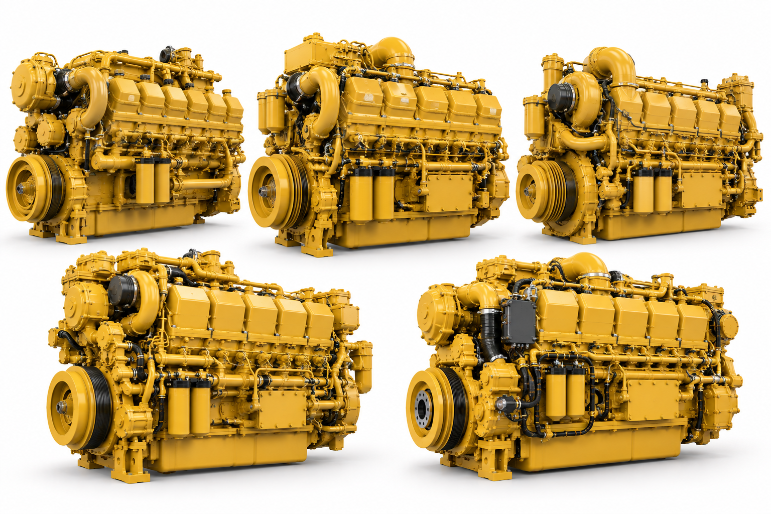 Caterpillar 3412, 3412B, 3412C, 3412D and 3412E engine types