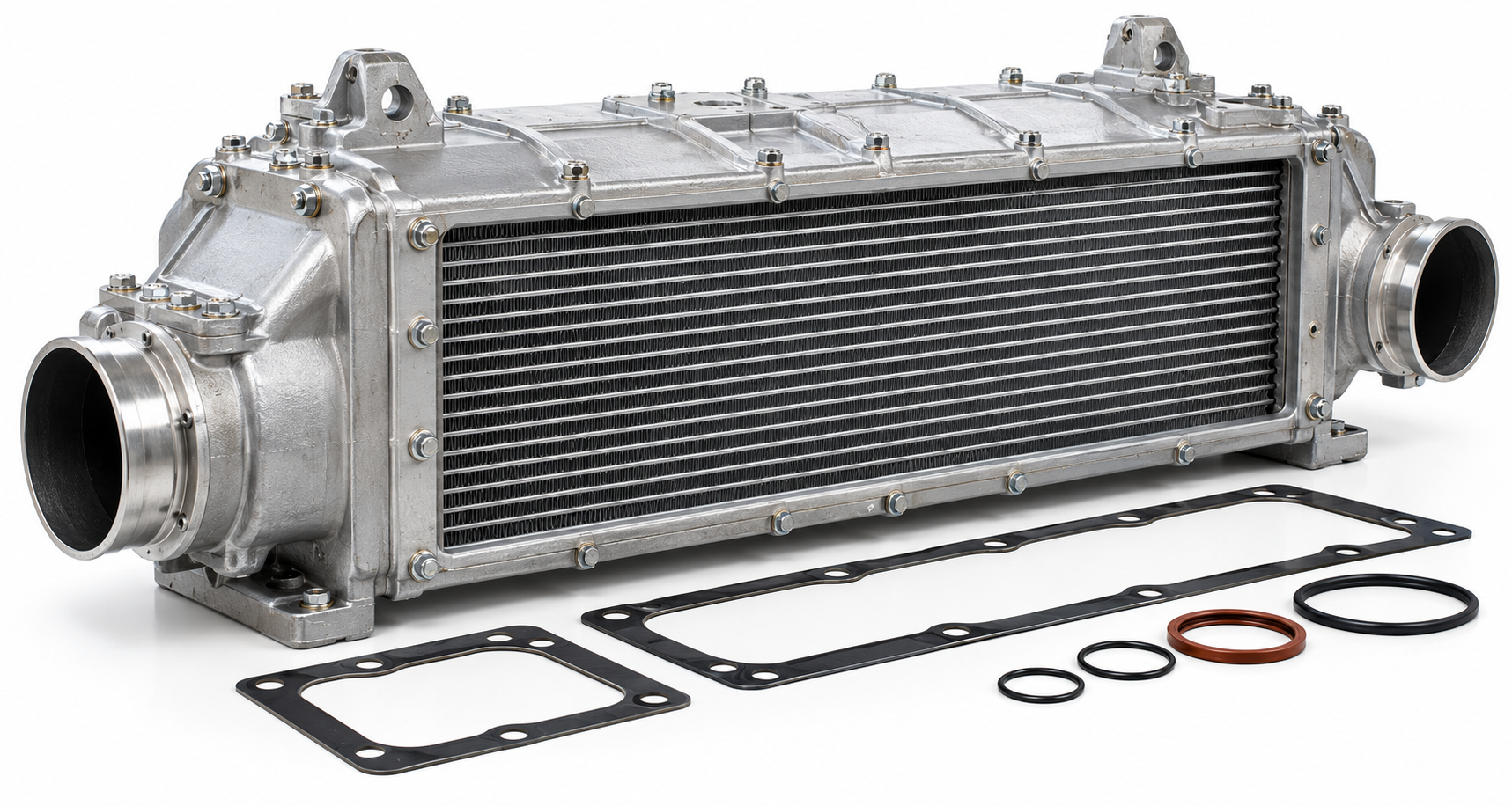Caterpillar C15 marine aftercooler core 315-0047 with related seals and gaskets