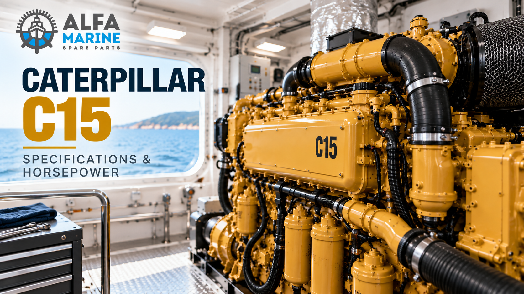 Caterpillar C15 marine engine specifications and horsepower