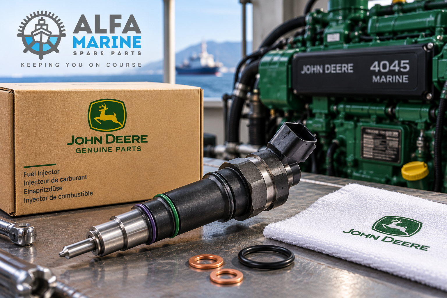 John Deere 4045 marine engine fuel injector replacement