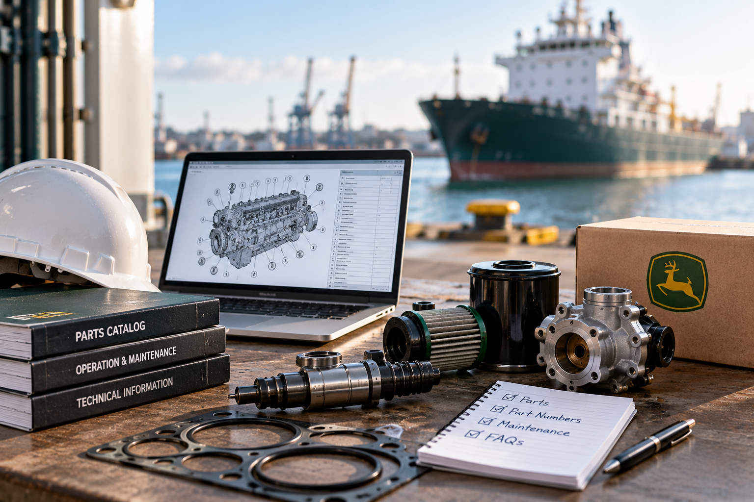 John Deere marine engine parts and part number identification