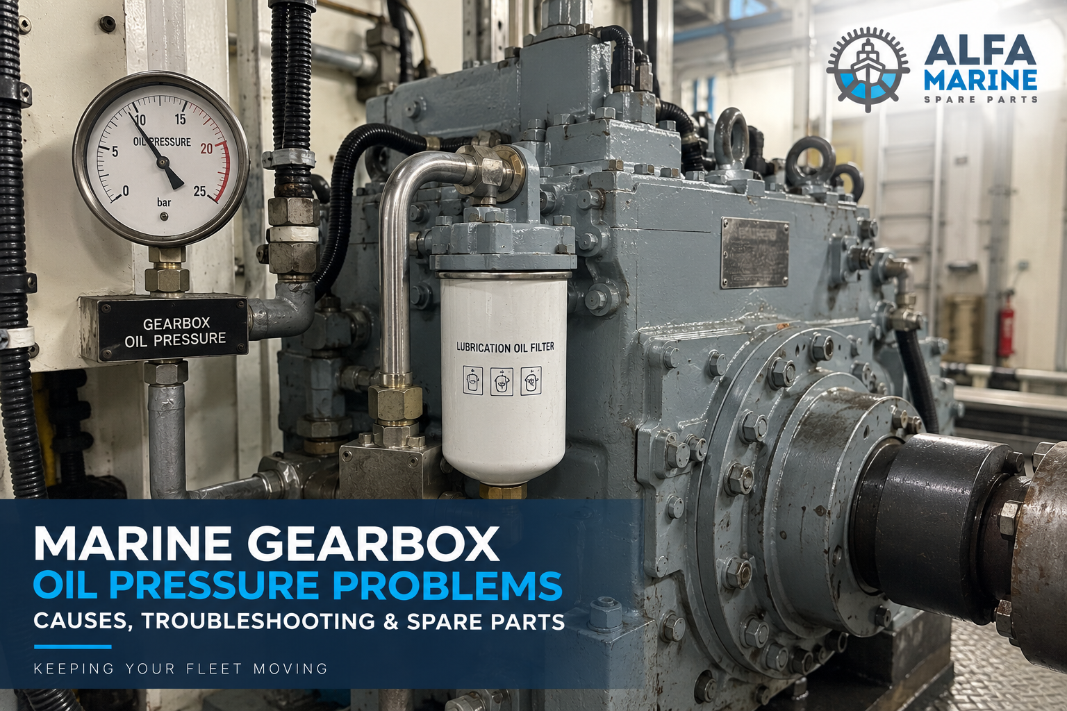 Marine Gearbox Oil Pressure Problems Troubleshooting and Spare Parts