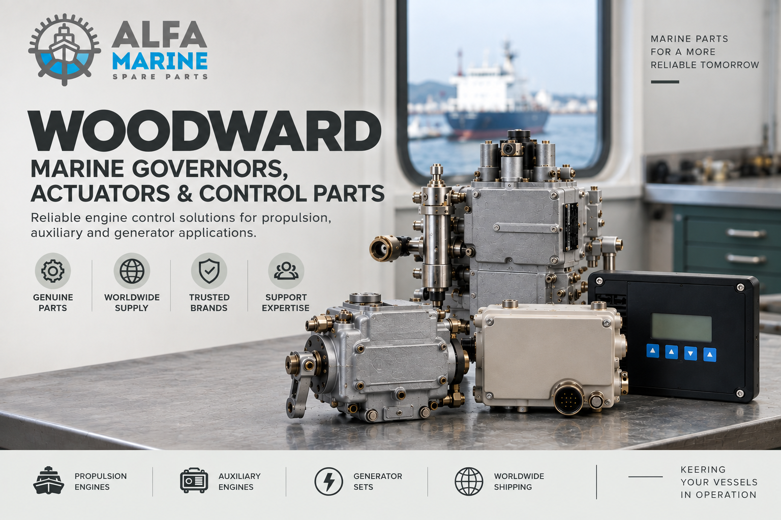 Woodward marine governors actuators and engine control parts