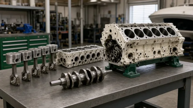 Cummins 6BT marine engine overhaul and major engine parts information