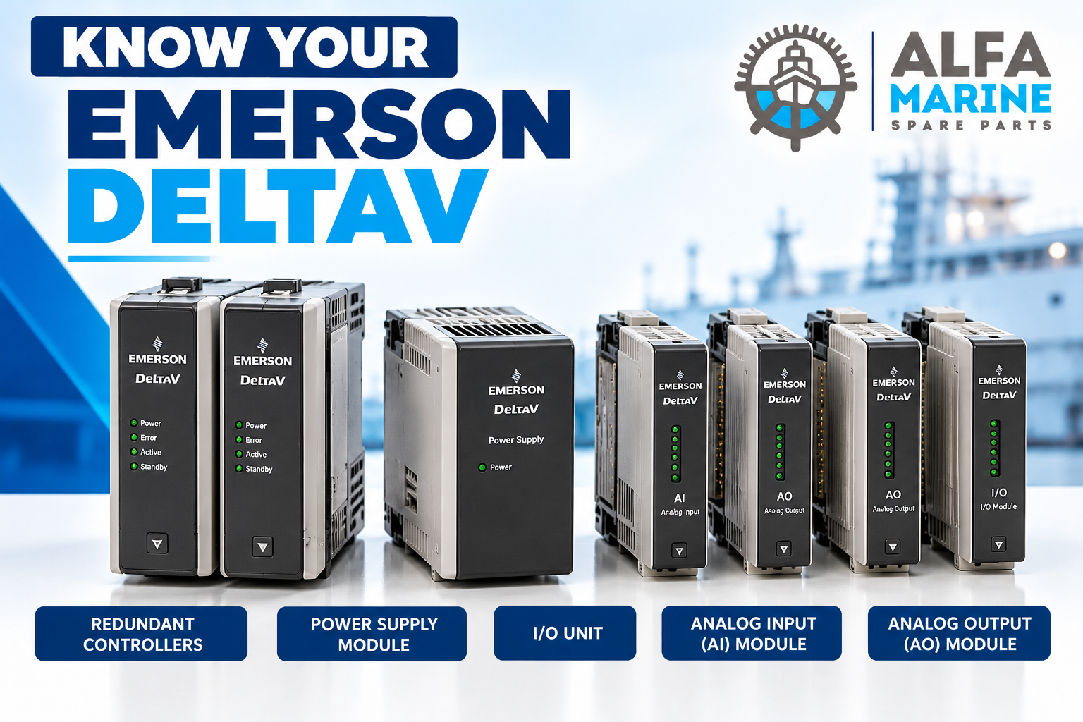 Ten Modules Emerson DeltaV Controllers & I/O Modules | Parts Guide | Alfa Marine ...