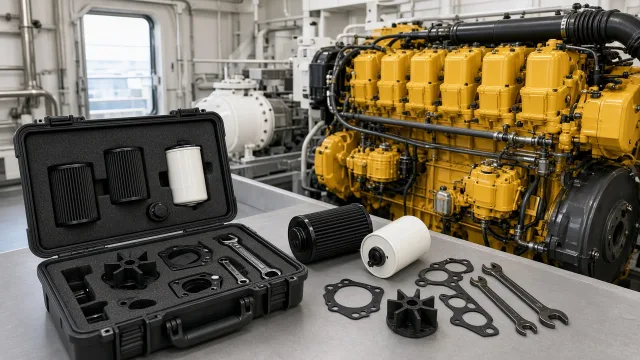 Komatsu 6M122 marine engine maintenance and service
