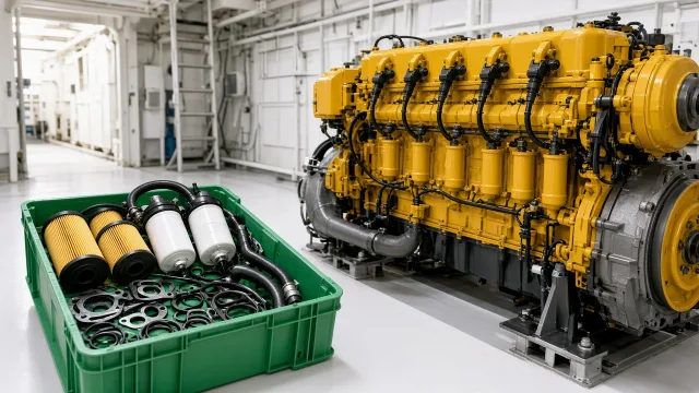 Komatsu 6M125 marine engine maintenance and service