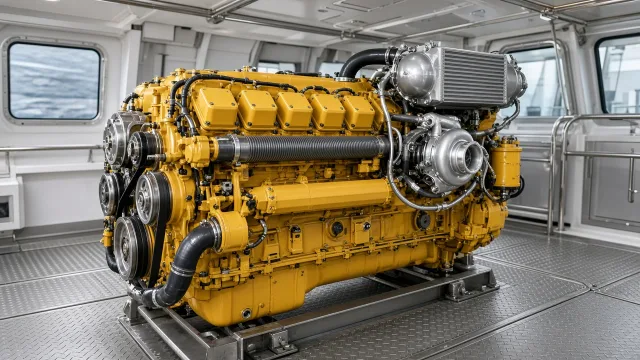 Komatsu 6M125 marine engine specifications and technical information