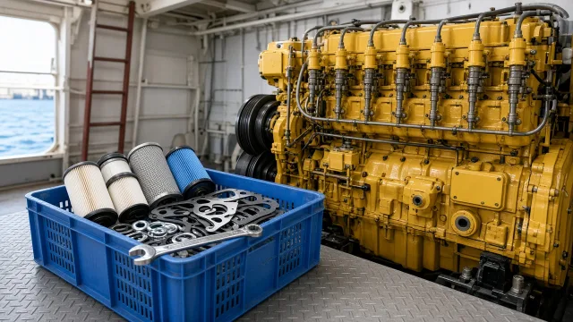 Komatsu 6M140 marine engine maintenance and service