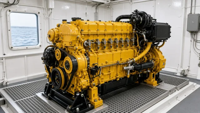 Komatsu 6M140 marine engine specifications and technical information