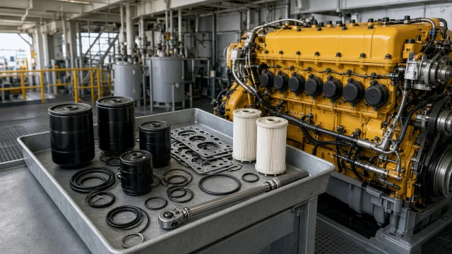 Komatsu 6M170 marine engine maintenance and service